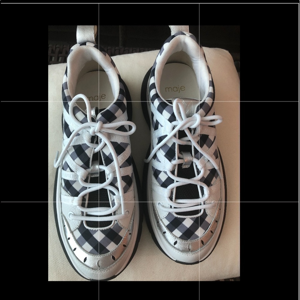 Maje Houndstooth Sneakers Size 41